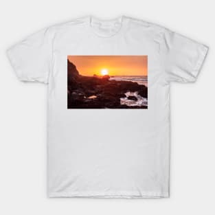 Orange Sunset and Tide Pools T-Shirt